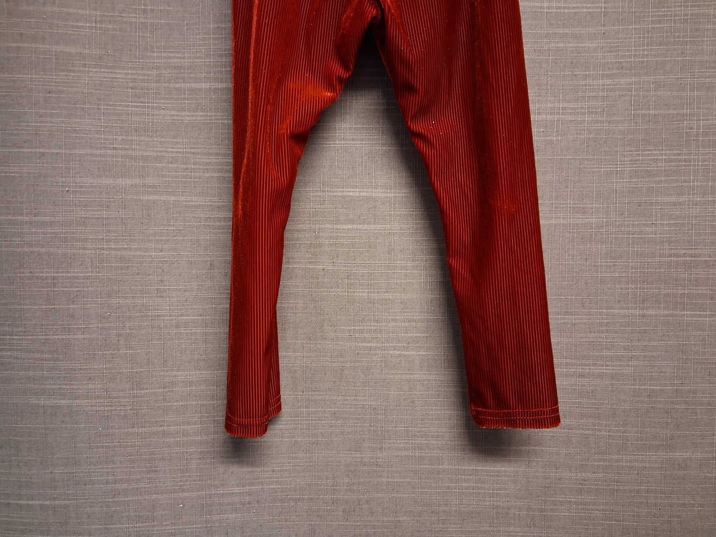 Next Girls Red Velour Leggings with Gold Sparkle Age 3 Years