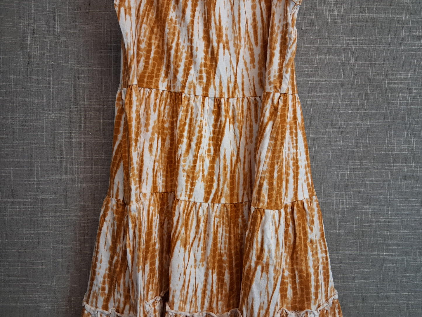 George Girls Tiered Dress Orange Tie Dye Age 10-11 Years