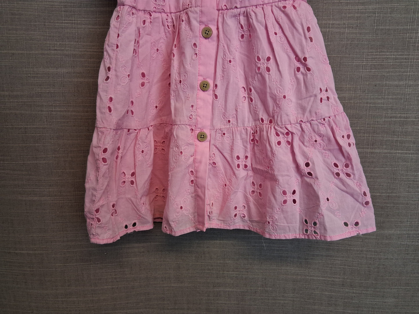 Nutmeg Girls Pink A Line Tiered Dress Age 2-3 Years