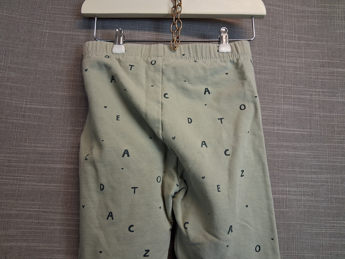 Zara Boys Green Alphabet Print Joggers Age 4-5 Years