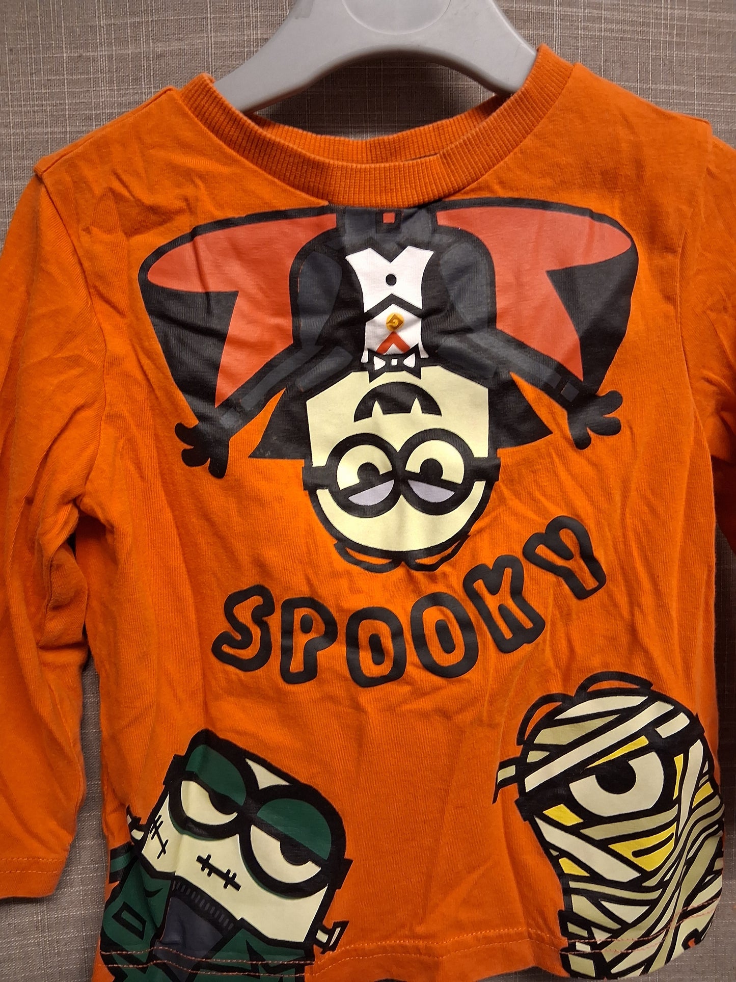 F&F Minions Theme Halloween Long Sleeve T-Shirt Orange Age 18-24 Months