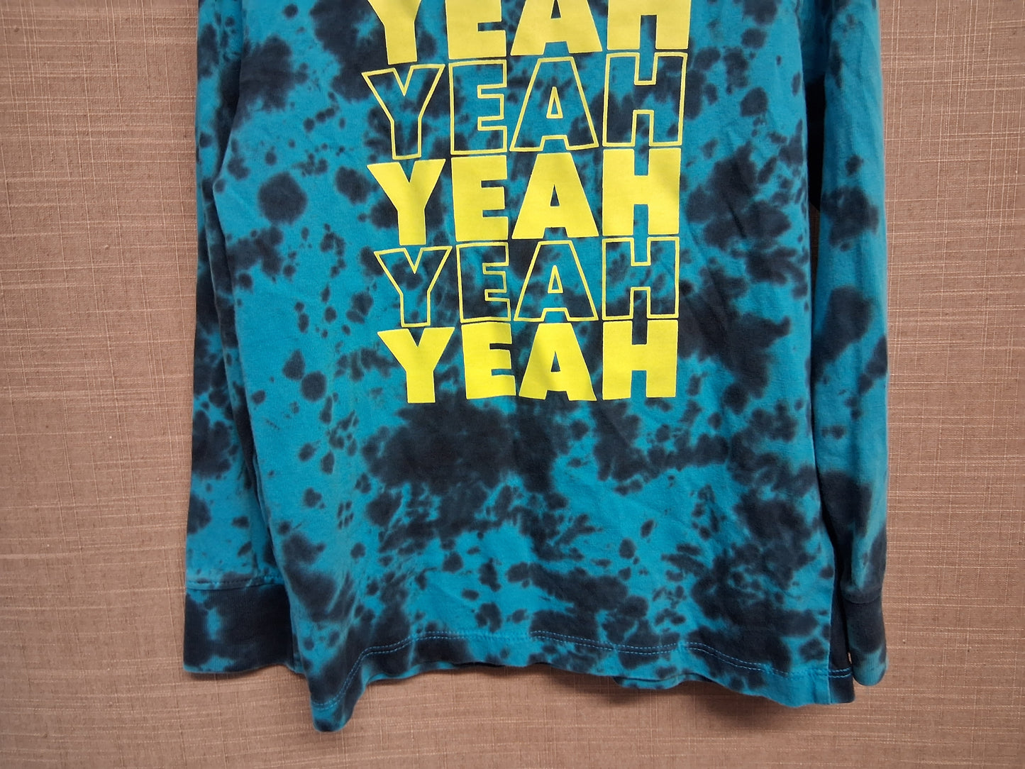 Next Boys Blue Tie Dye Long Sleeve T-Shirt Yeah! Age 4-5 Years