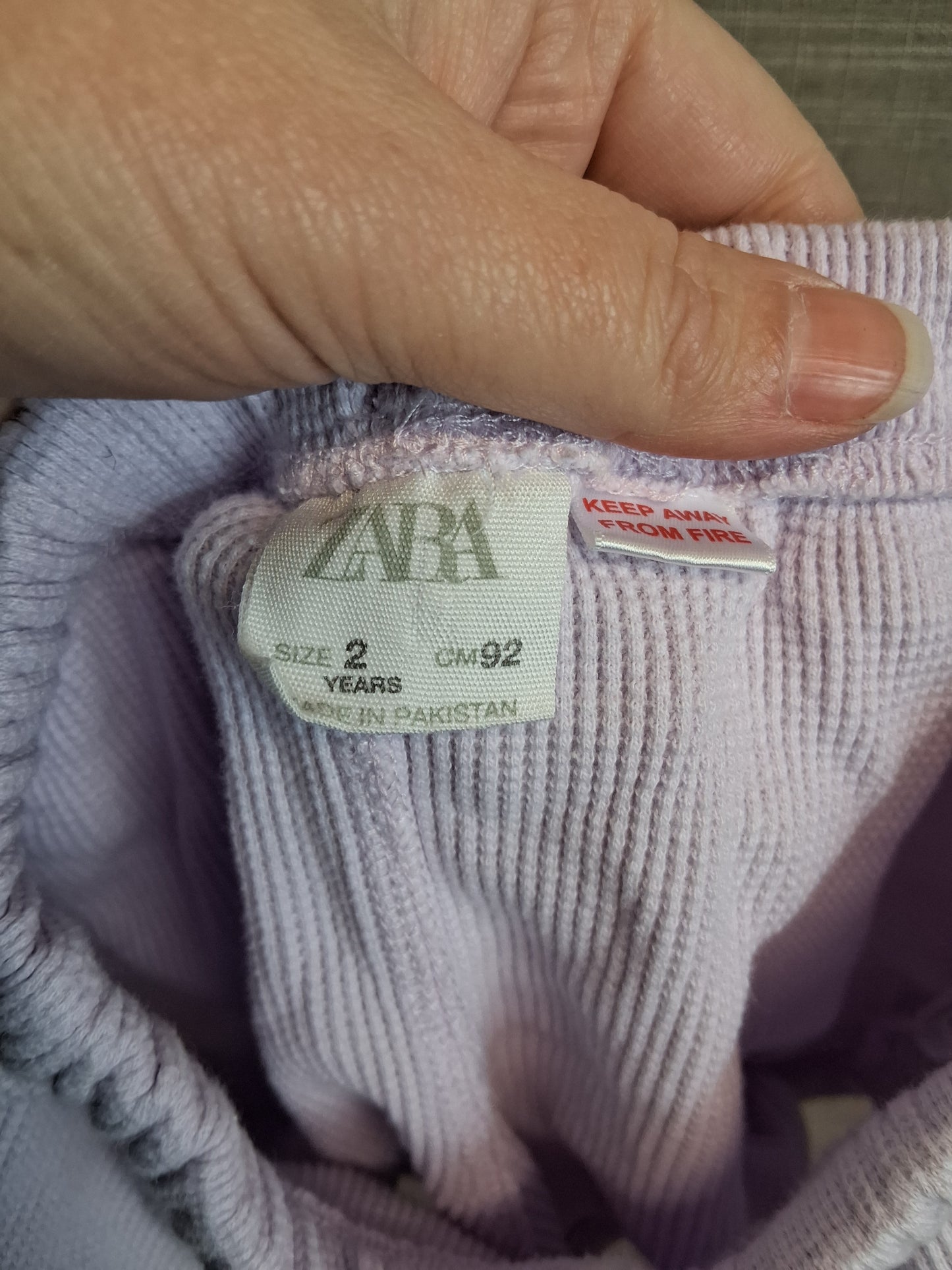 Zara Girls 2 Piece Outfit Lilac T-Shirt & Shorts Age 2-3 Years