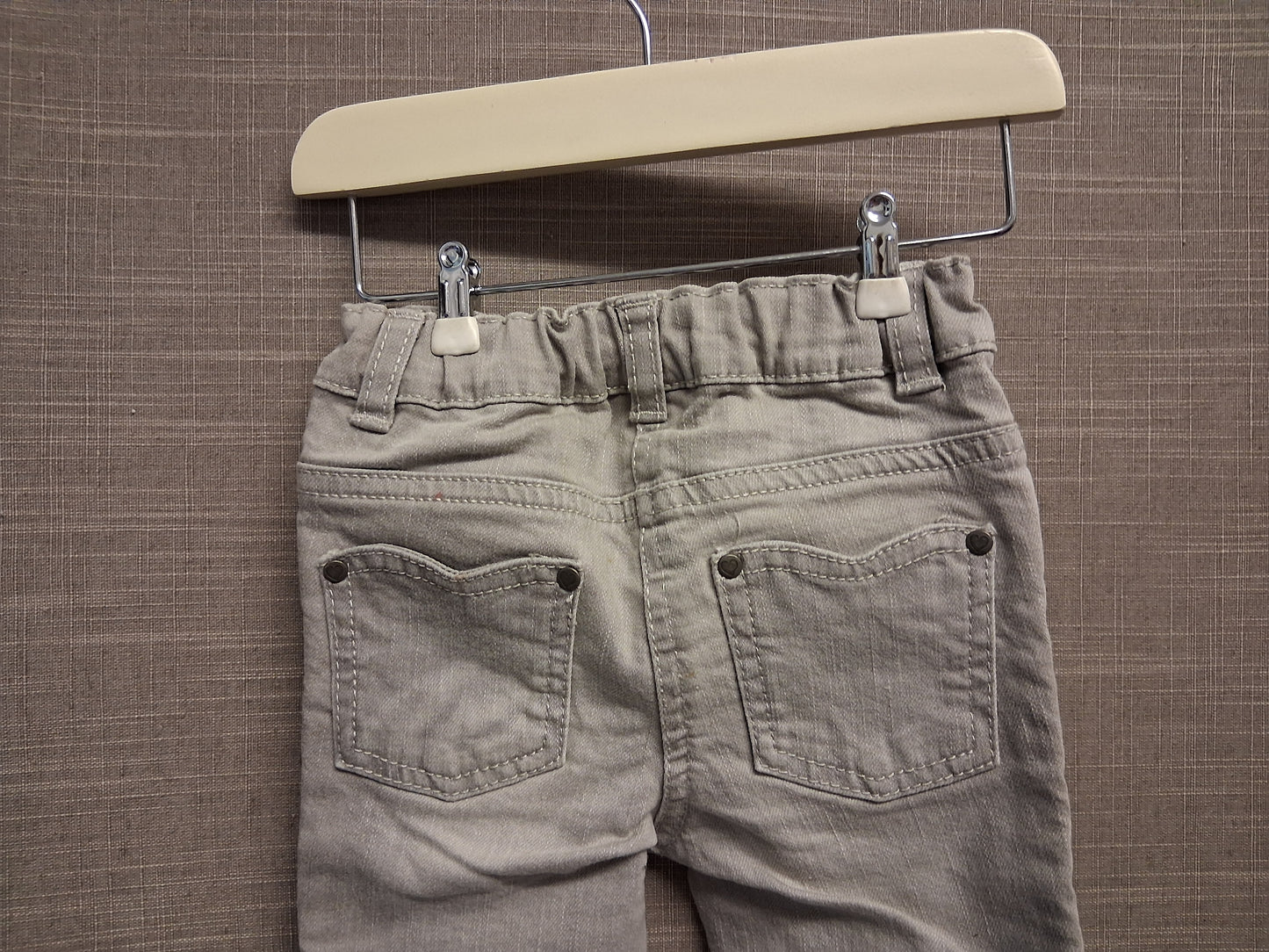 Next Boys Grey Denim Jeans Age 6-9 Months New Adjustable Waist