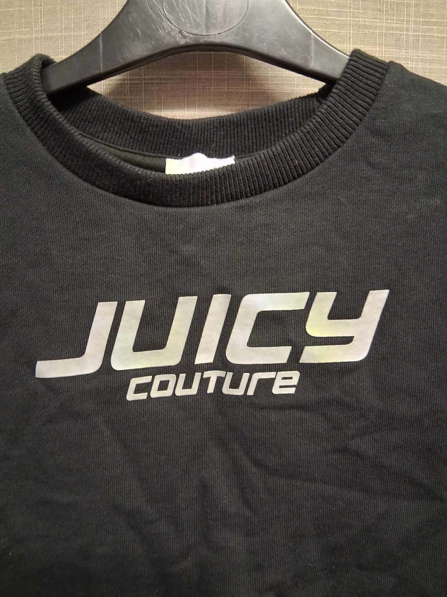 Juicy Couture Girls Black Cropped Sweater Long Sleeve Age 7/8 years