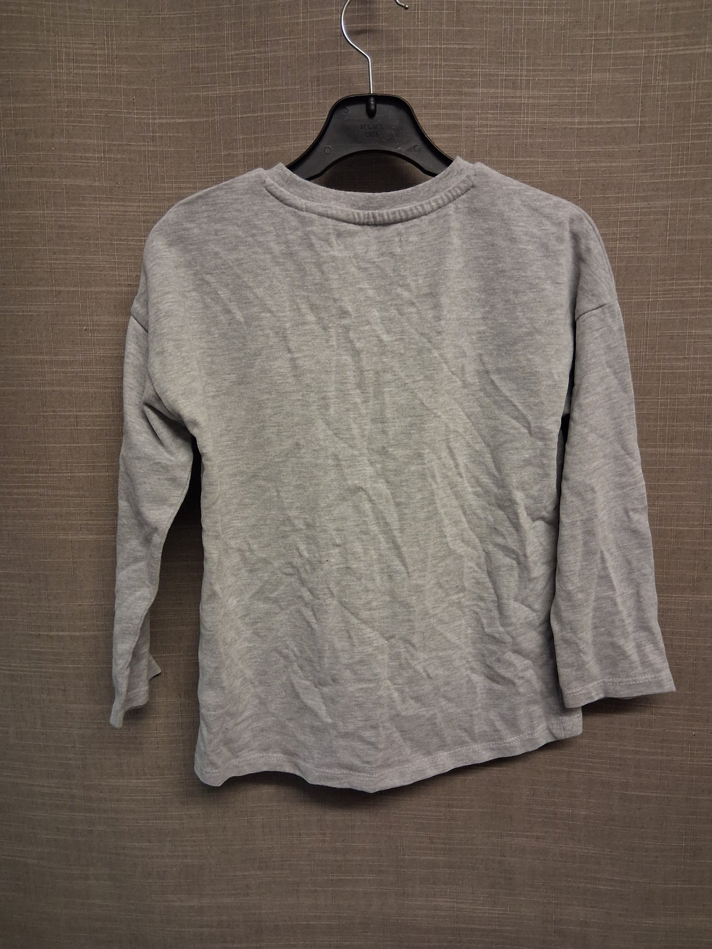 Mint Velvet Girls Grey Sequin Love Long Sleeve T-Shirt Age 7 Years