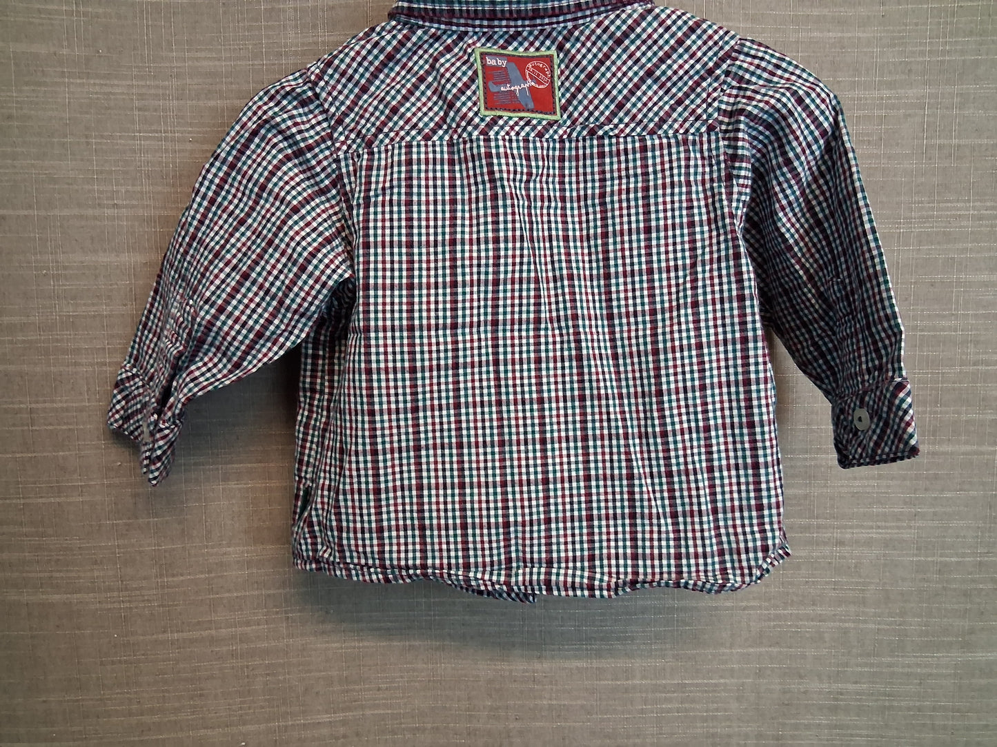 Marks & Spencer Blue Check Shirt Age 3-6 Months