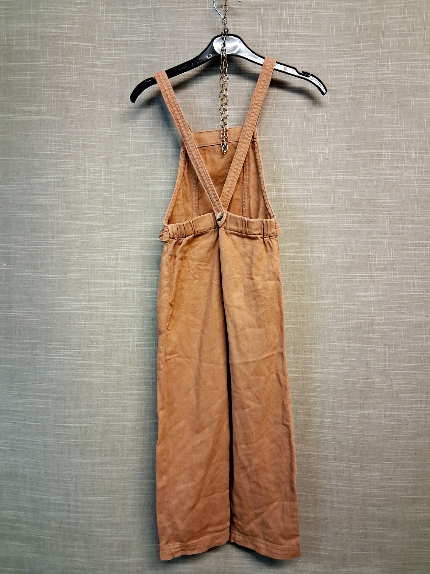 Zara Girls Brown Dungarees Age 4-5 Years 100%Cotton
