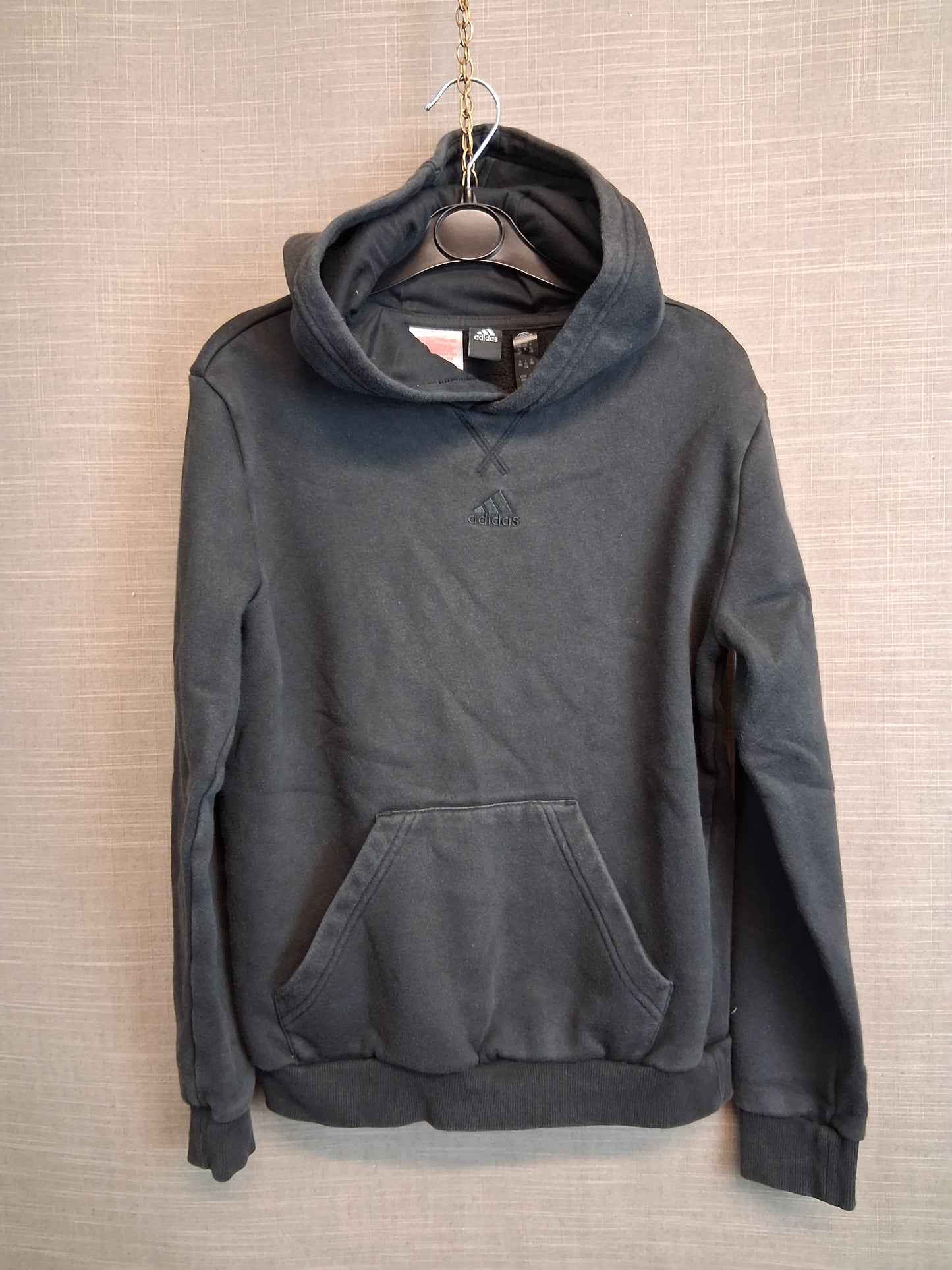 Adidas Boys Black Hoodie Age 11-12 Years