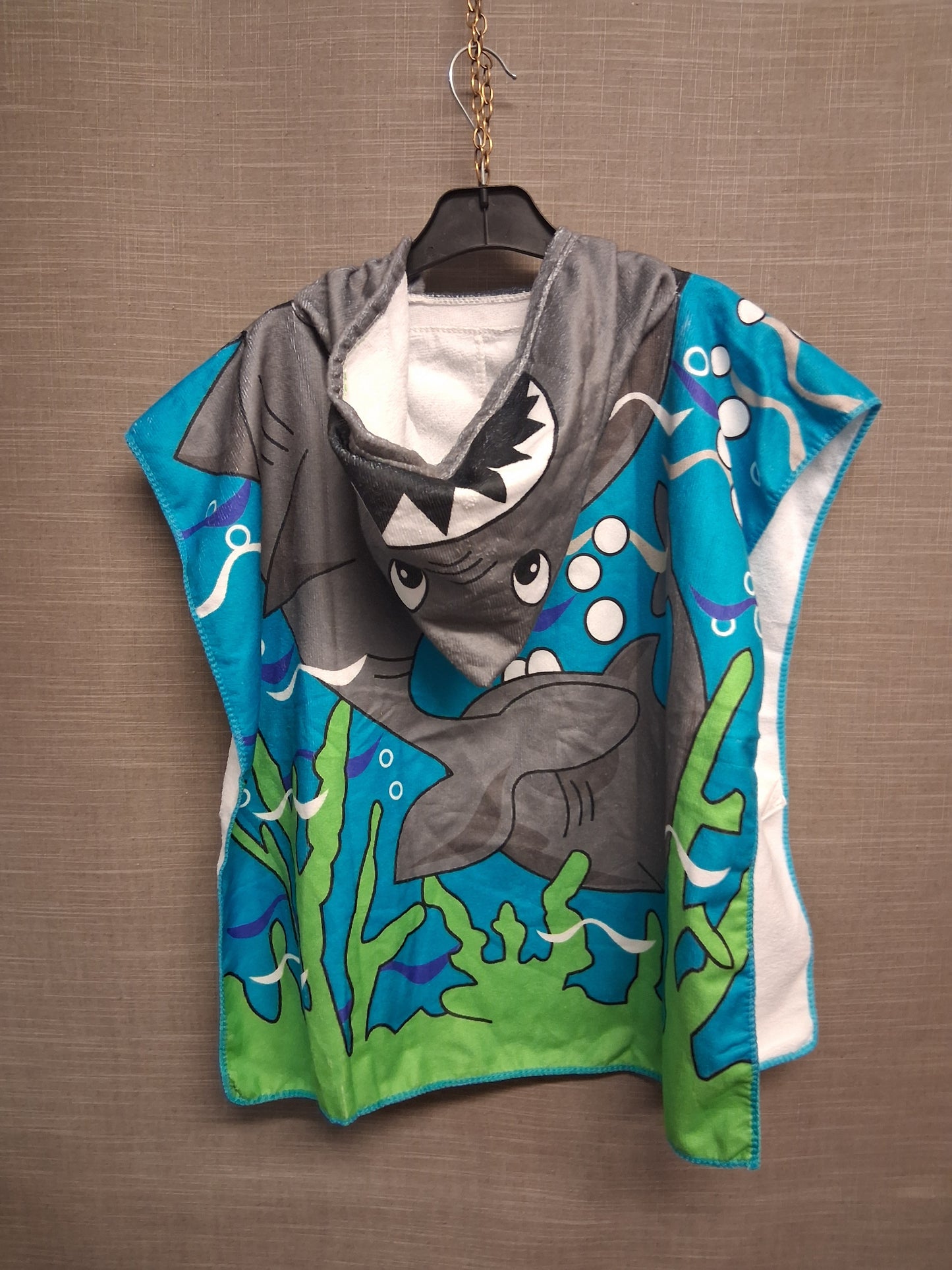 Kids Shark Theme Hooded Towel Beach Holiday Age 3-5 Years