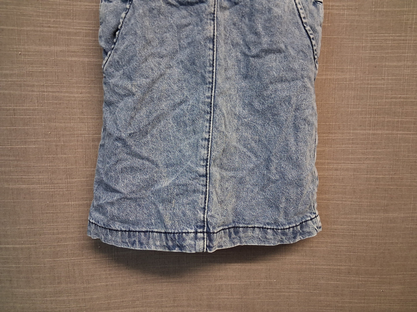 Girls Denim Blue Pinafore Dress Pocket on Front Age 5-6 Years