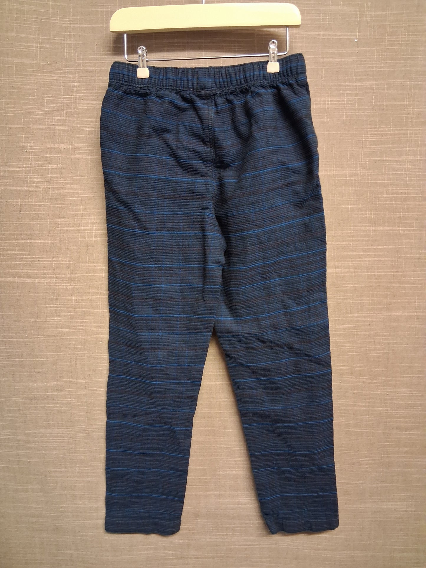 River Island Blue 100% Cotton Summer Trousers Drawstring Waist Age 7-8 Years