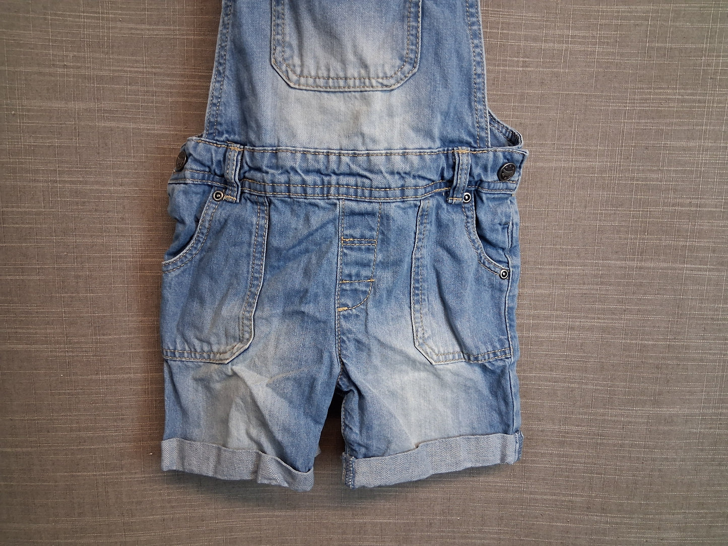 Nutmeg Denim One Piece Dungarees Shorts Blue Age 3-4 Years