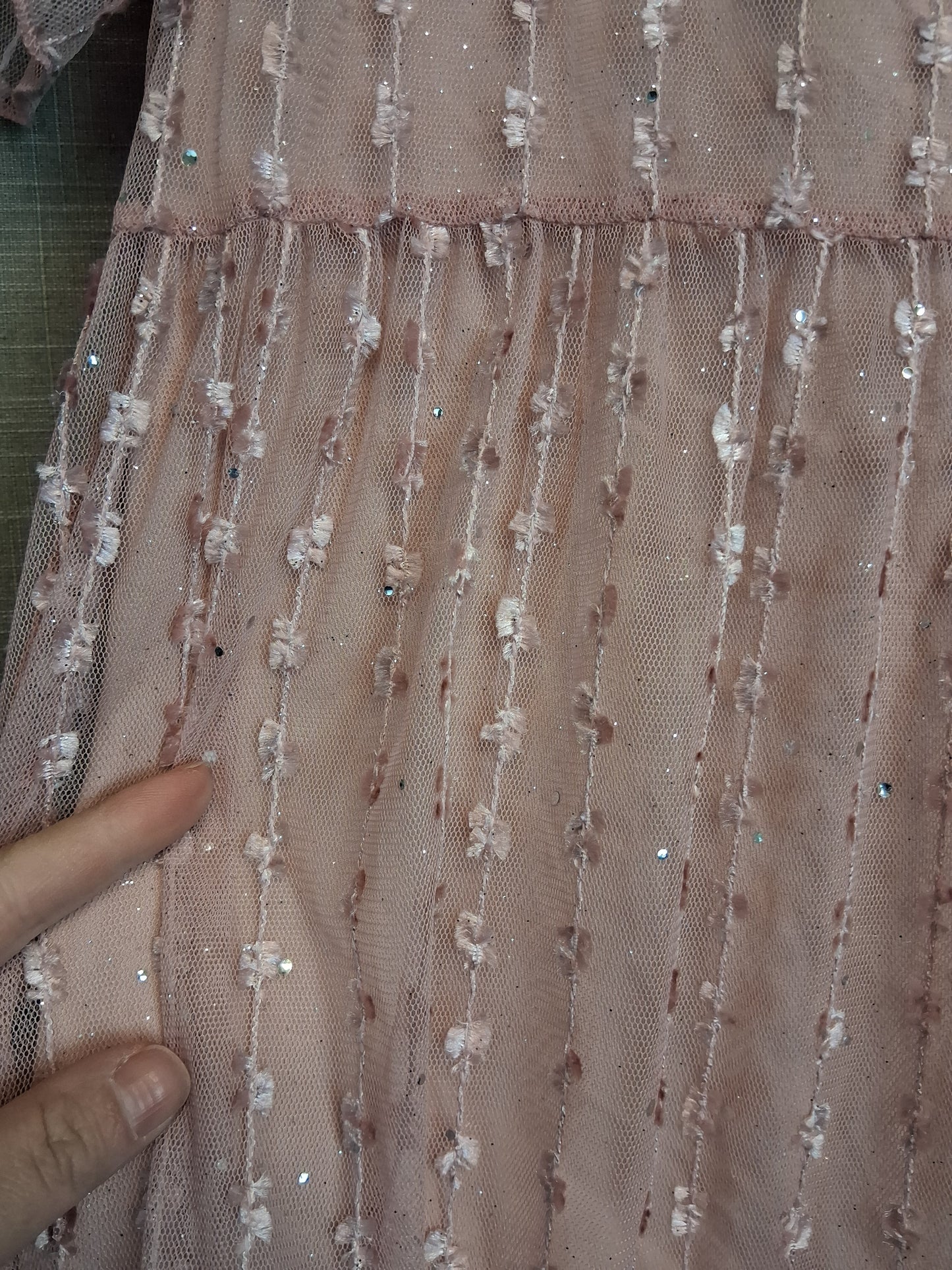 Next Girls Party Dress Age 8 Years Pale Pink Sequins