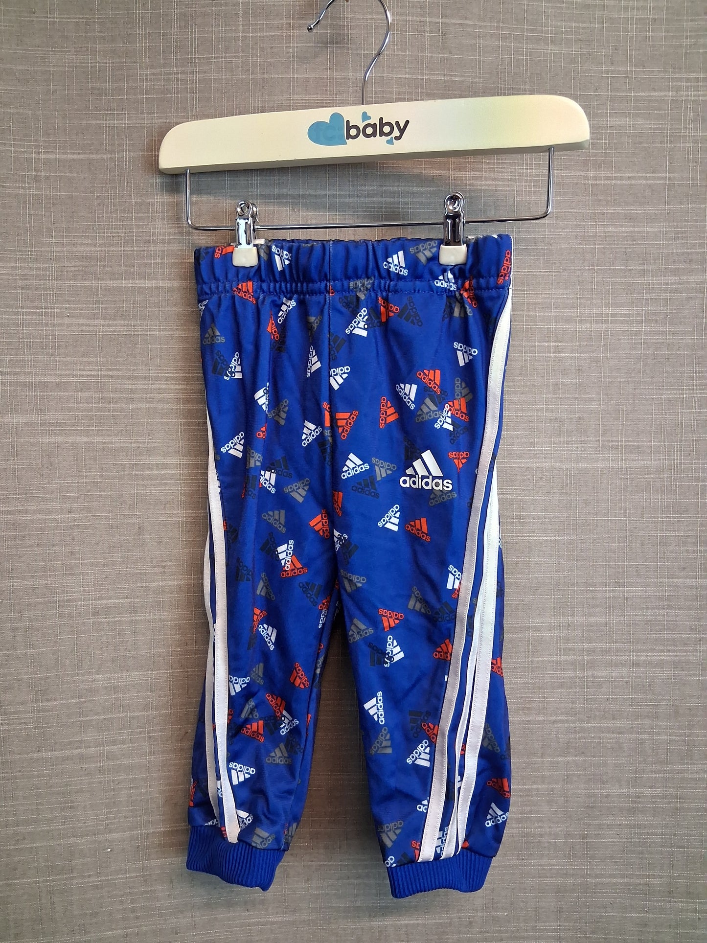 Adidas Boys Blue Joggers Age 6-9 Months