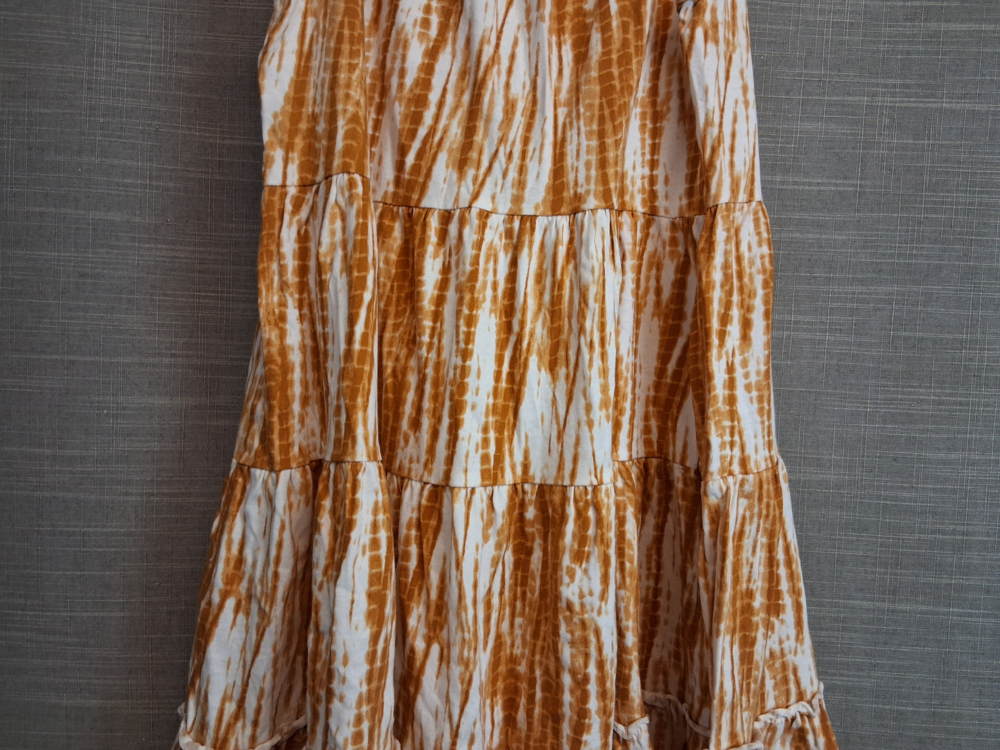 George Girls Tiered Dress Orange Tie Dye Age 10-11 Years