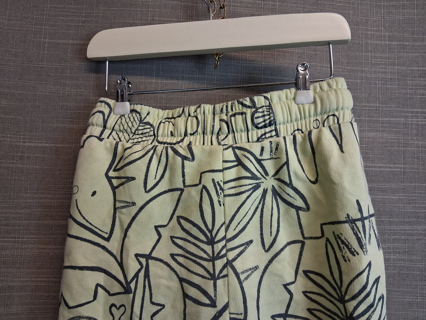 George Boys Yellow Dinosaur Jersey Shorts Age 2-3 Years