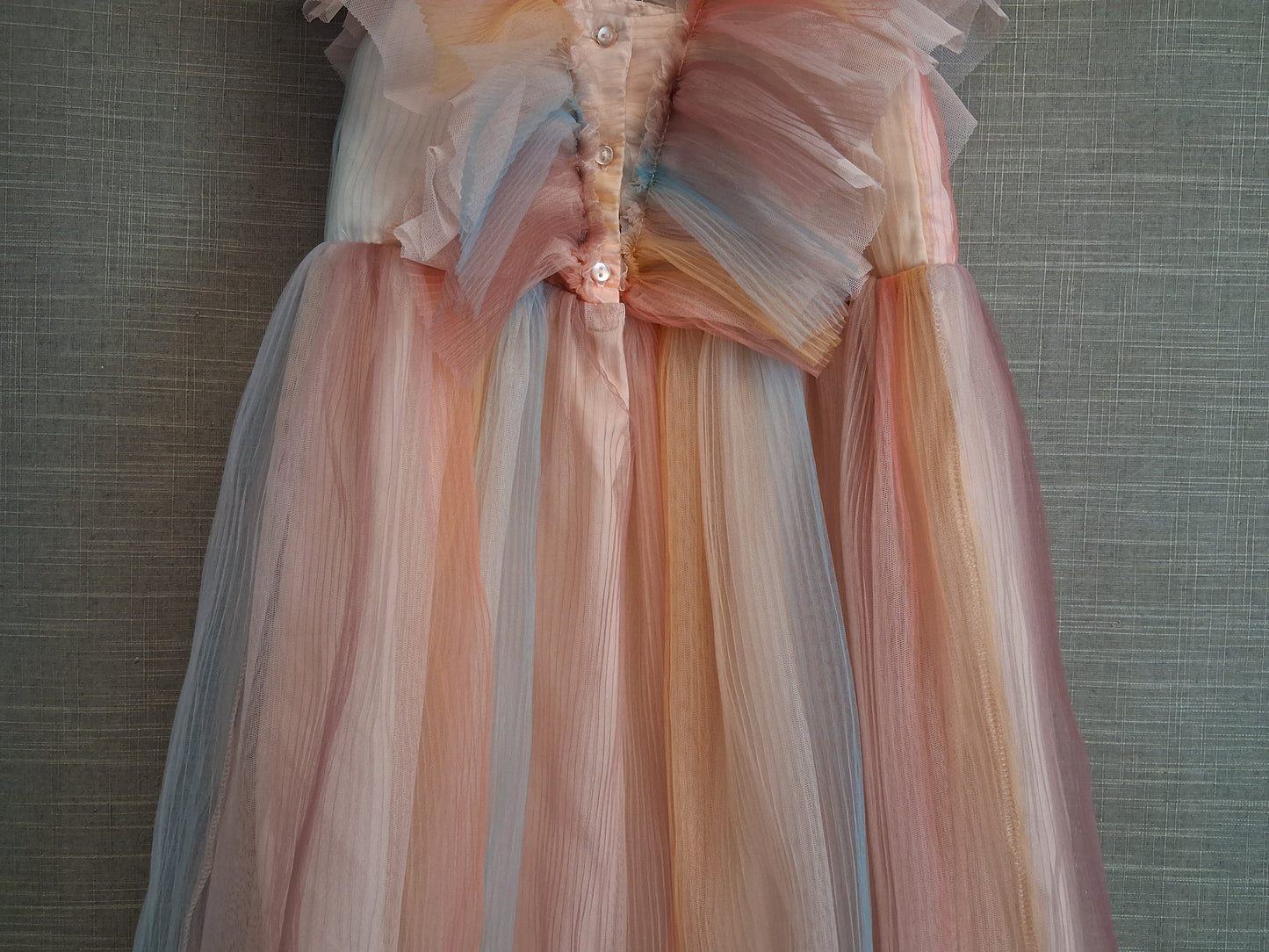 H&M Girls Party Dress Pastel Rainbow Age 7-8 Years
