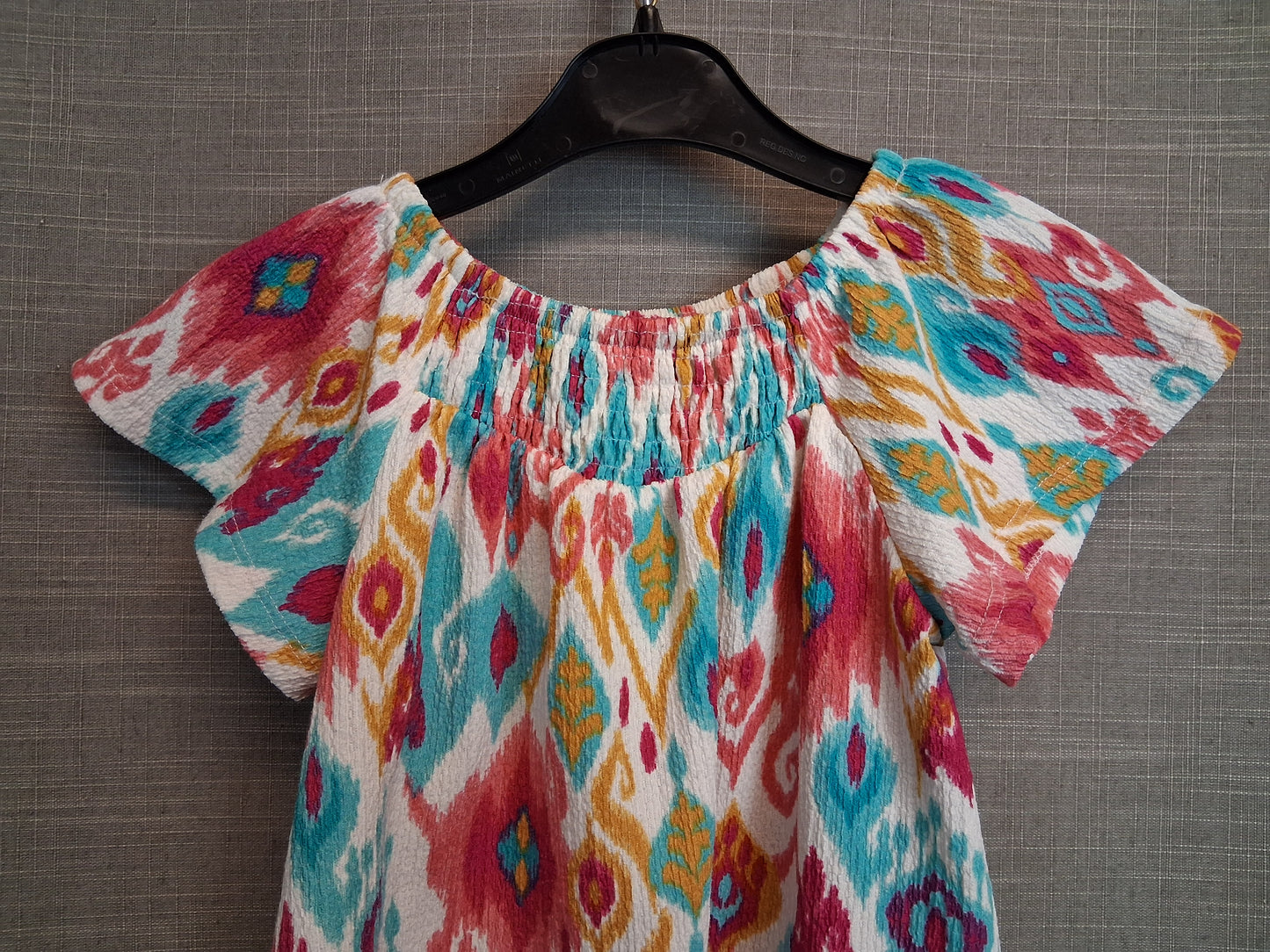 Matalan Girls Multicolour Tribal Print Short Sleeve Top Age 3-4 Years