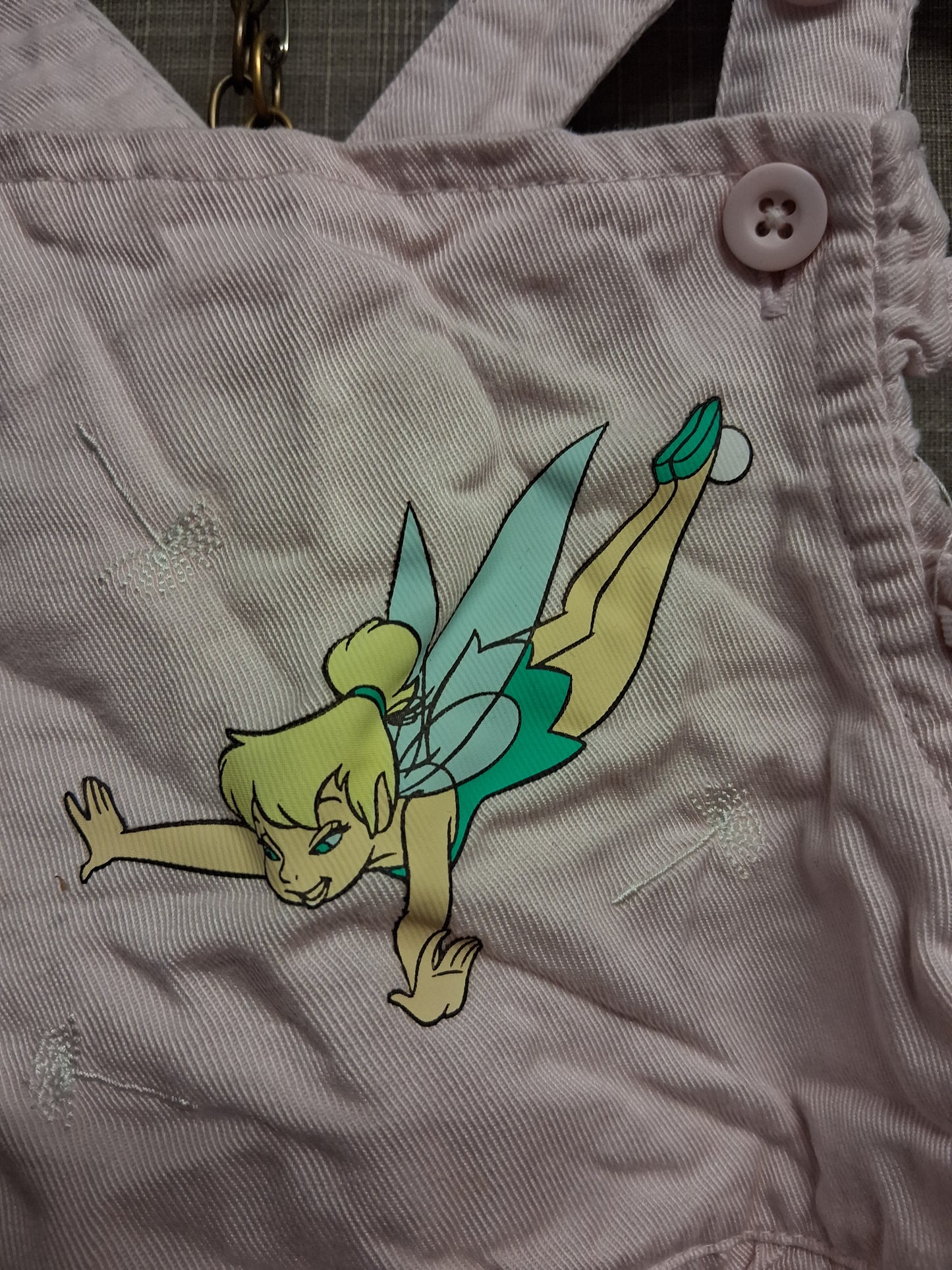 Disney Primark Tinkerbell Dungarees Pink Age 2-3 Years