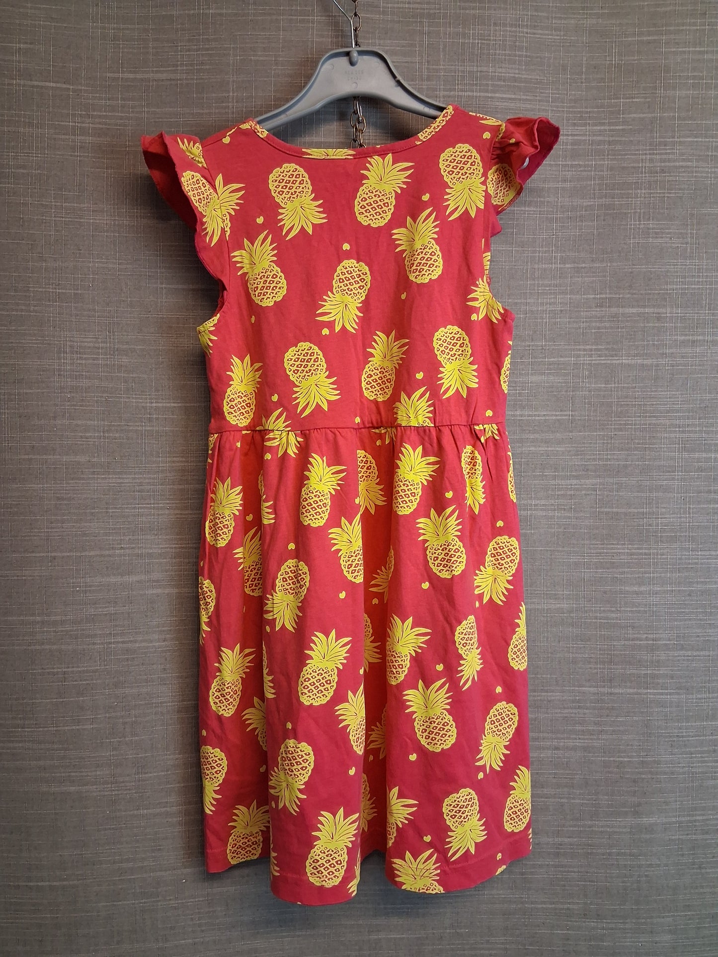 Bonprix Collection Girls Sundress Jersey Pink Pineapple Print Age 6-7 Years