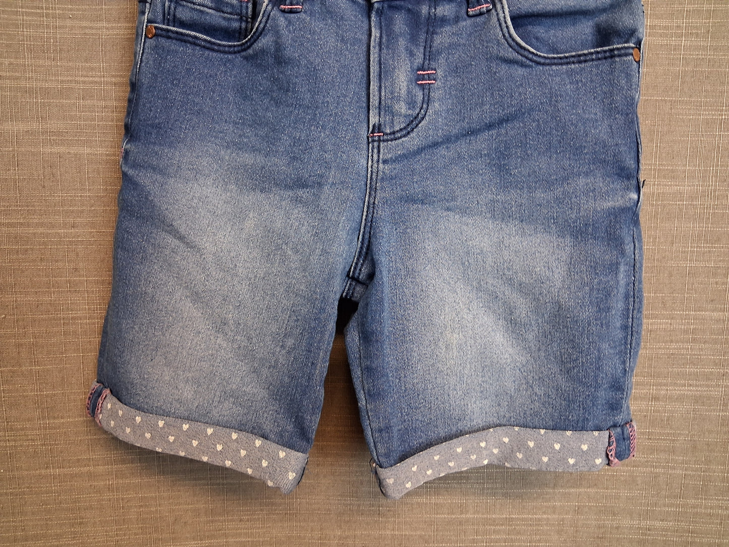 Primark Girls Blue Denim Shorts Age 4-5 Years