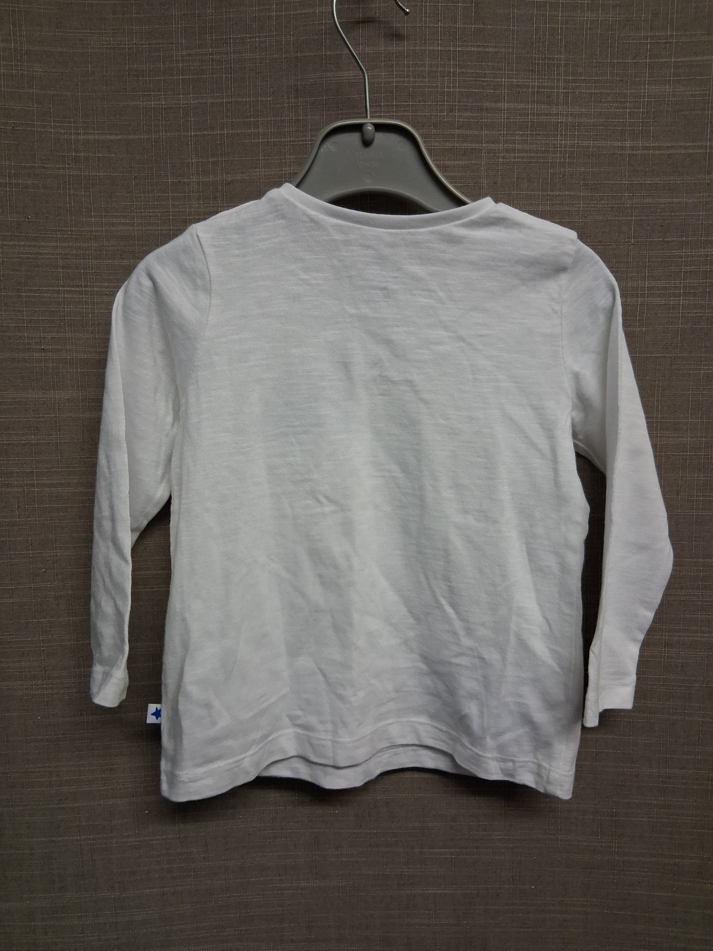 Next Boys White Dinosaur Long Sleeve T-Shirt 100% Cotton Age 12-18 Months
