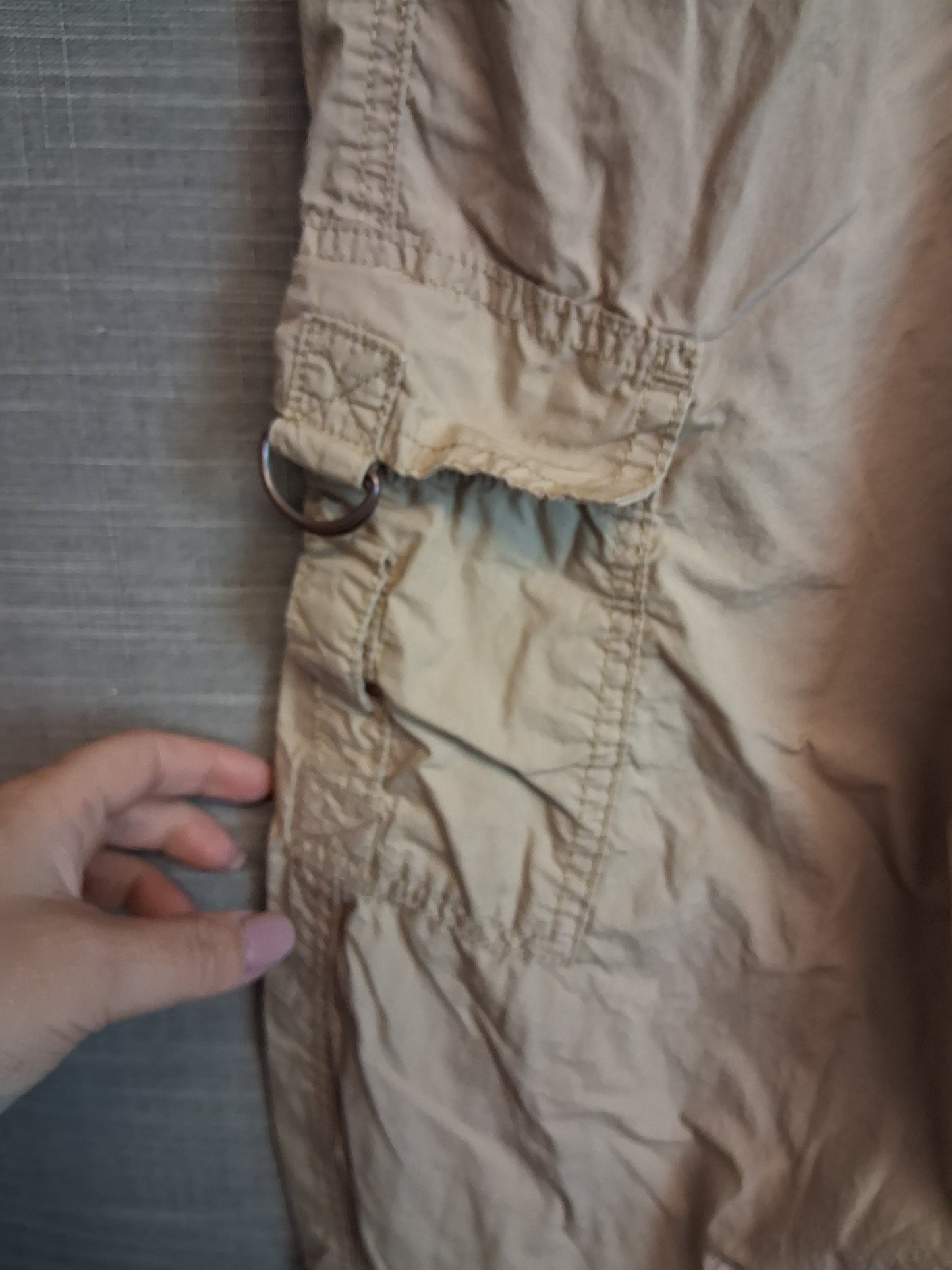 Next Girls Beige Lined Cargo Trousers Age 7 Years
