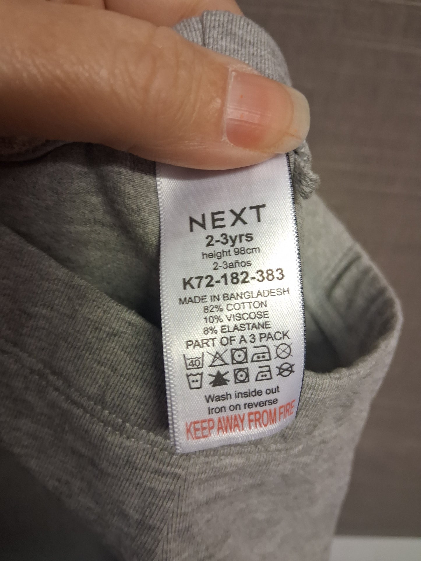 Next Cycle Shorts Legging Shorts Grey Age 2-3 Years