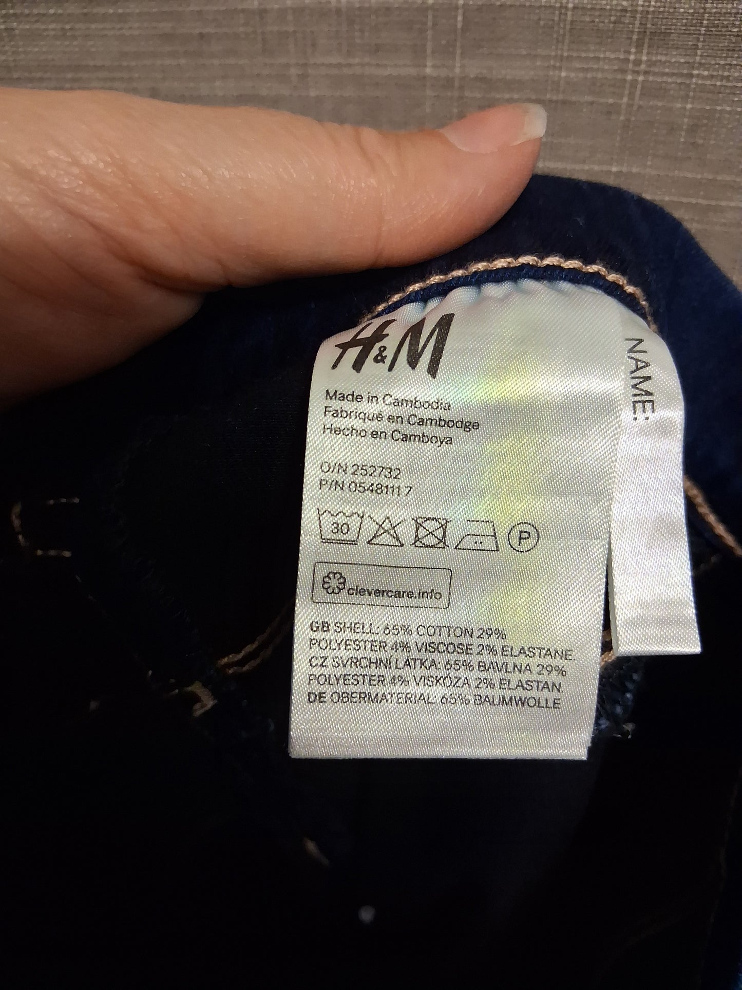 H&M Girls Blue Denim Jeggings Age 8-9 Years