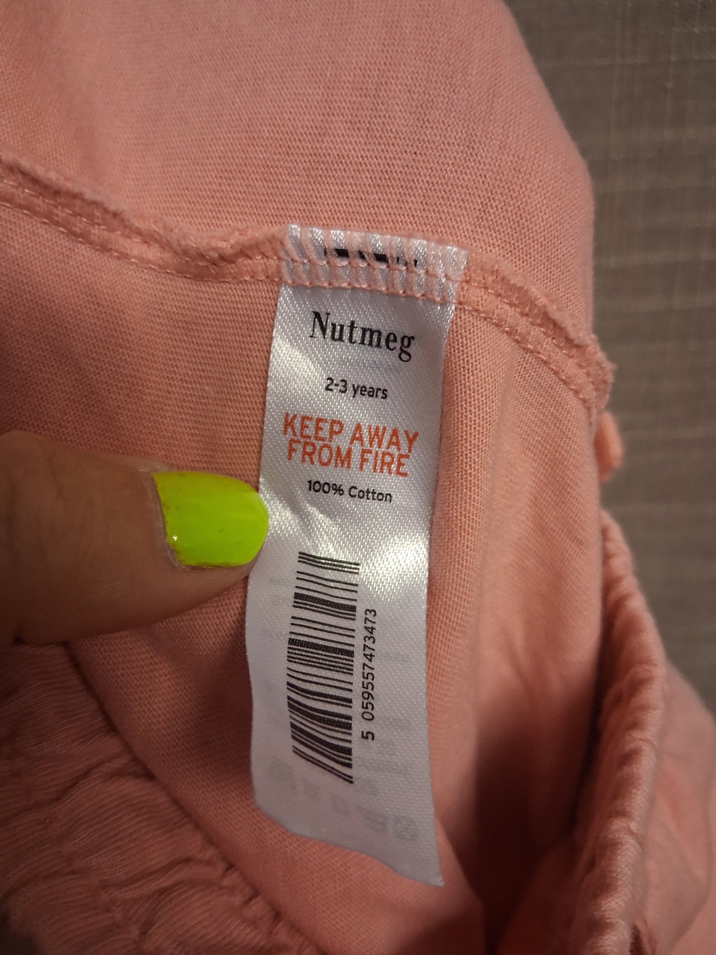 Nutmeg Girls Pink Jersey Shorts Age 2-3 Years