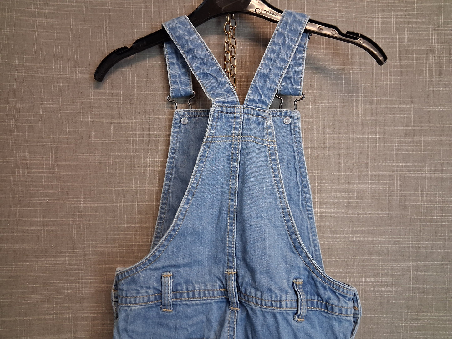 Nutmeg Girls Blue Denim Dungaree Shorts Age 3-4 Years