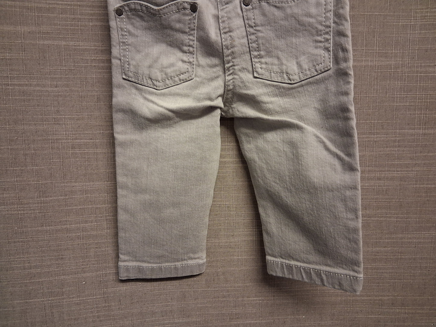 Next Boys Grey Denim Jeans Age 6-9 Months New Adjustable Waist