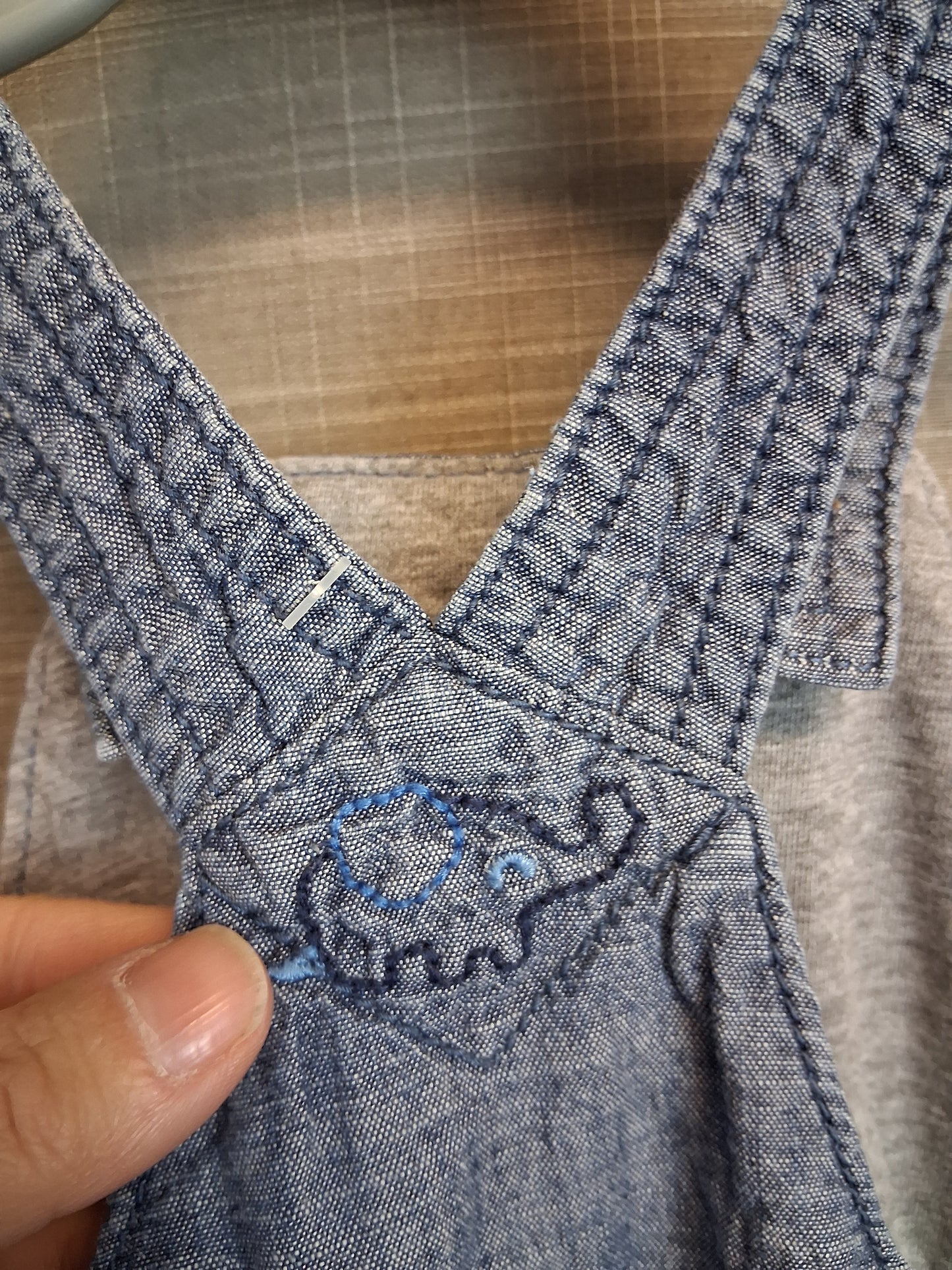 Nutmeg Boys Denim Dungarees Blue Age 3-6 Months