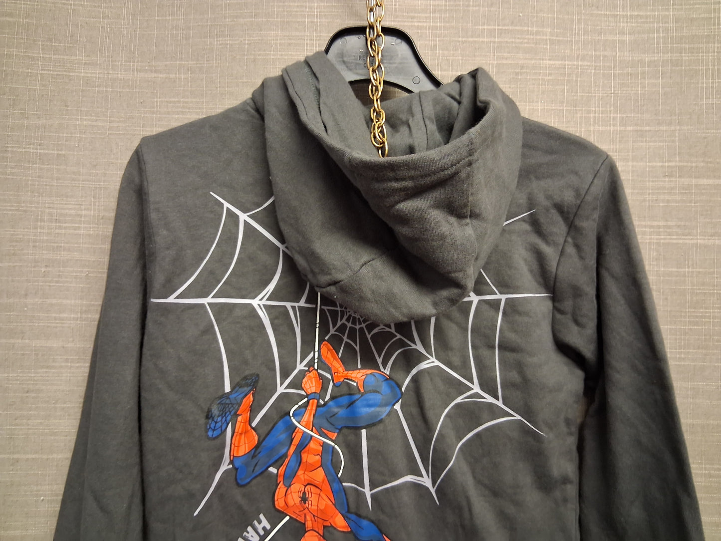 Marvel Spiderman Boys Full Zip Hoodie Grey Age 6-7 Years