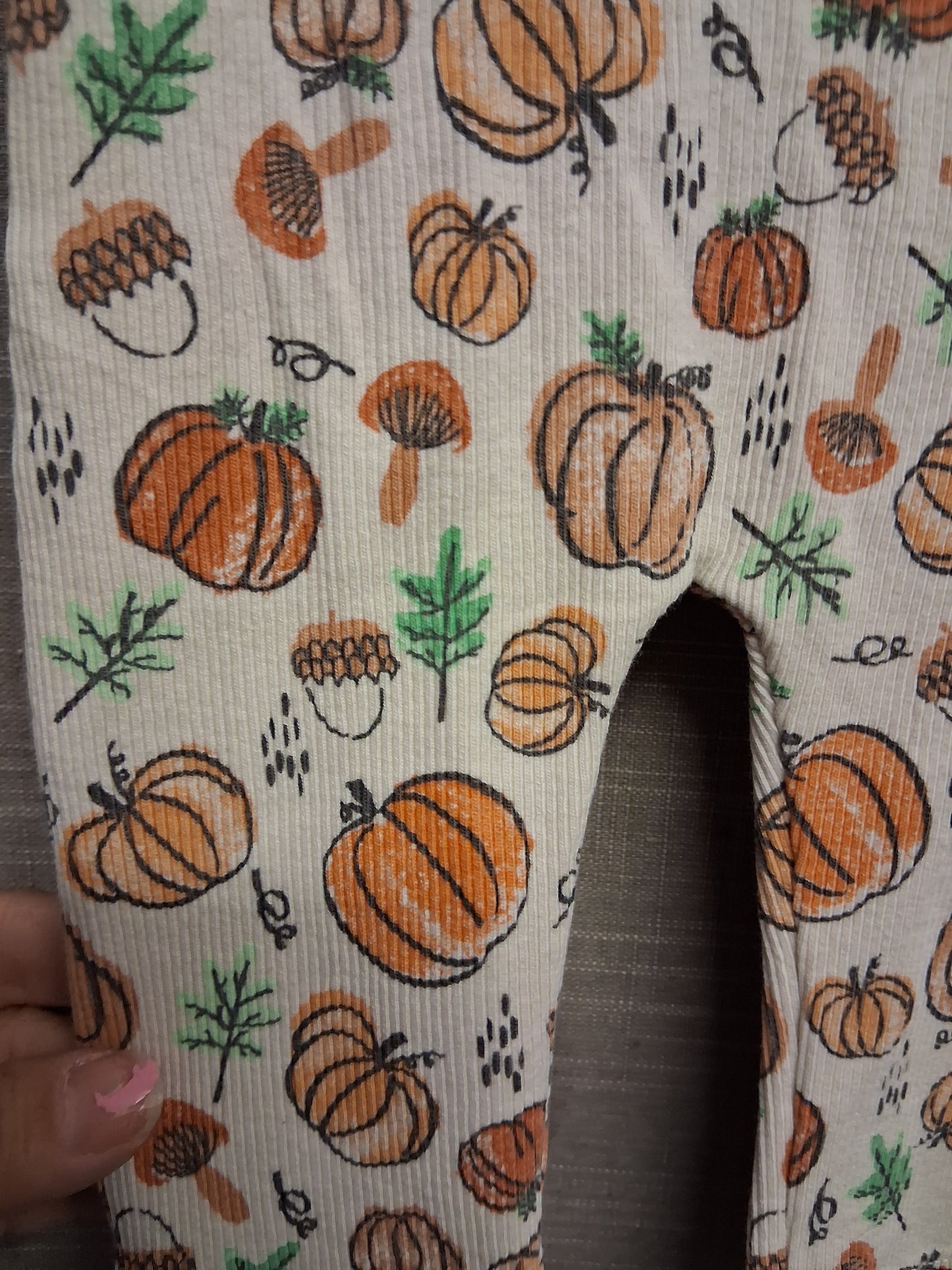 Matalan Girls Pumpkin Halloween Theme Leggings Age 0-3 Months
