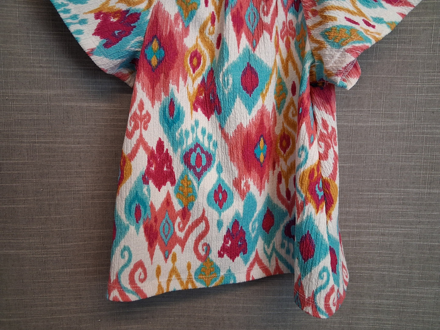 Matalan Girls Multicolour Tribal Print Short Sleeve Top Age 3-4 Years
