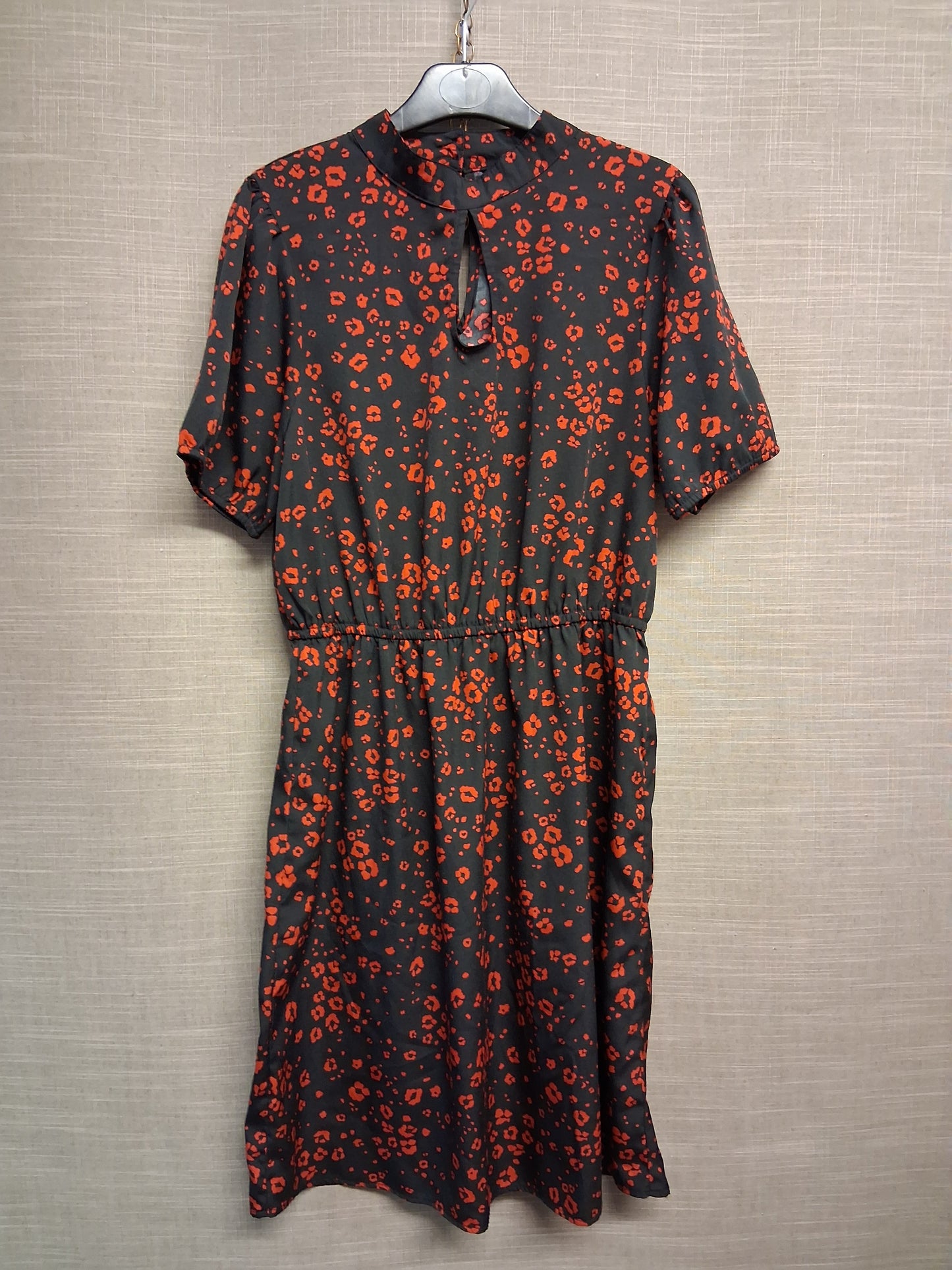 New Look Girls Black Red Animal Print A Line Dress Age 14 Years