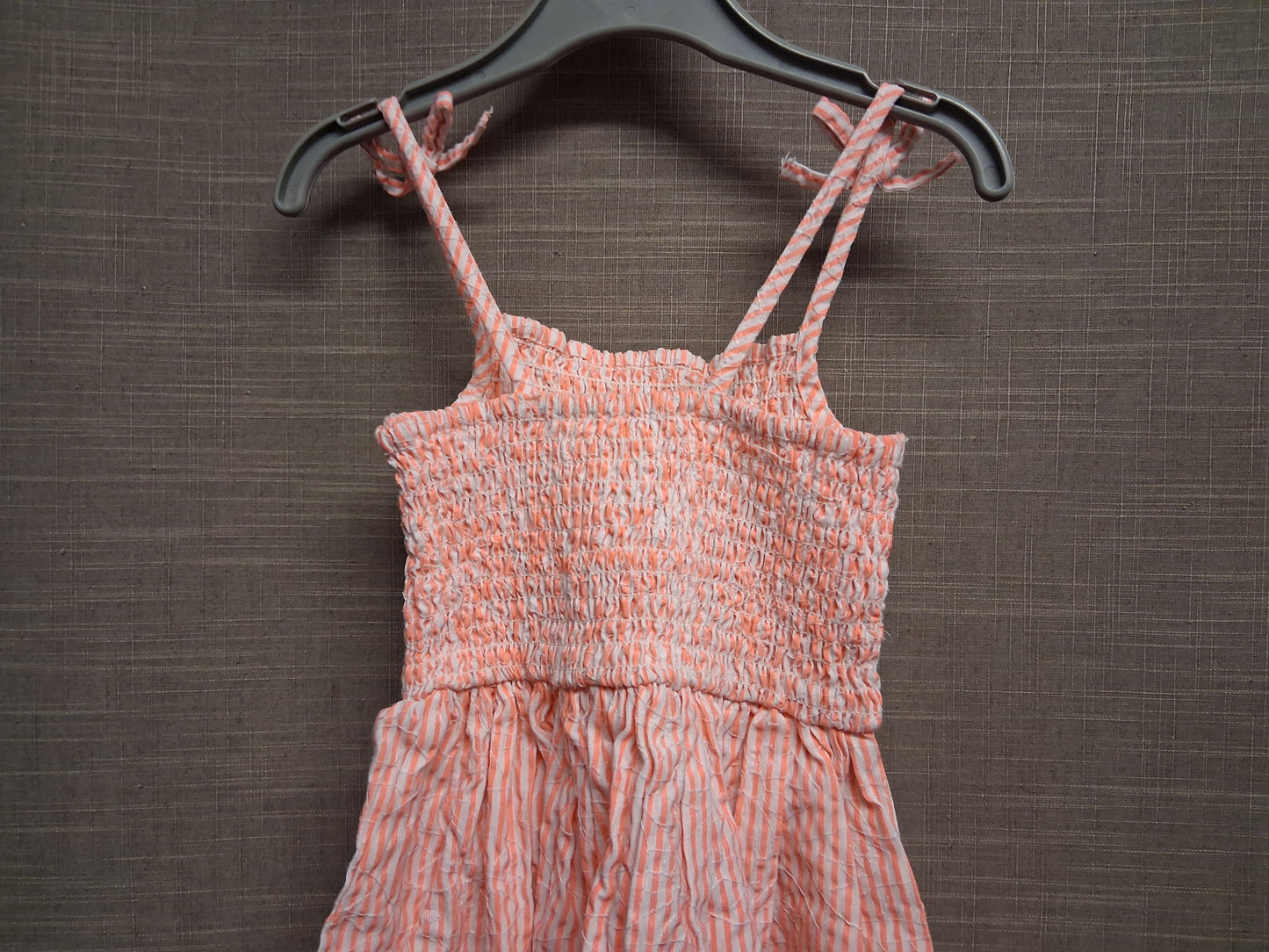 Lollidays Pink White Striped A Line Sundress Age 5-6 Years