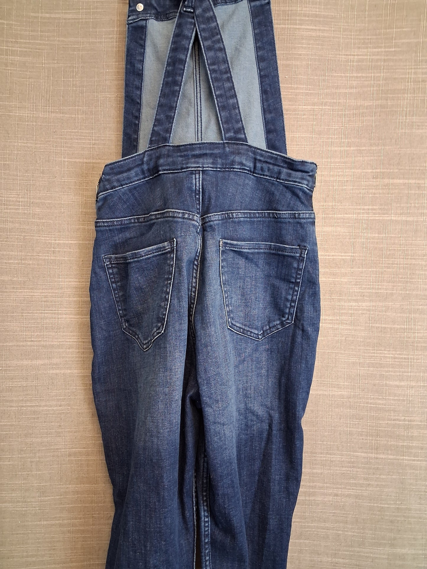H&M Girls Denim Blue Dungarees Blue Frayed Hem Age 11-12 Years