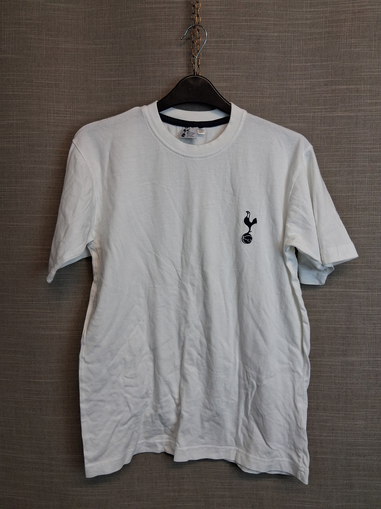 Tottenham Hotspur Boys White T-Shirt Short Sleeve Age 13-14 Years
