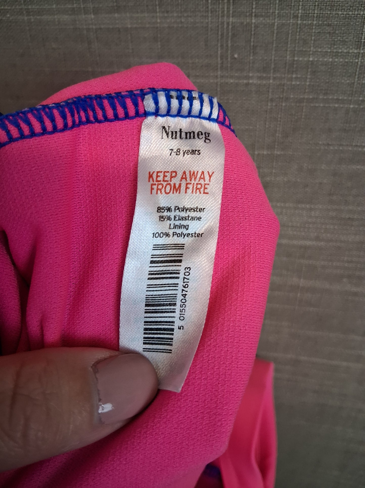 Nutmeg Girls One Piece Swimsuit Blue Spotty Age 7-8 Years