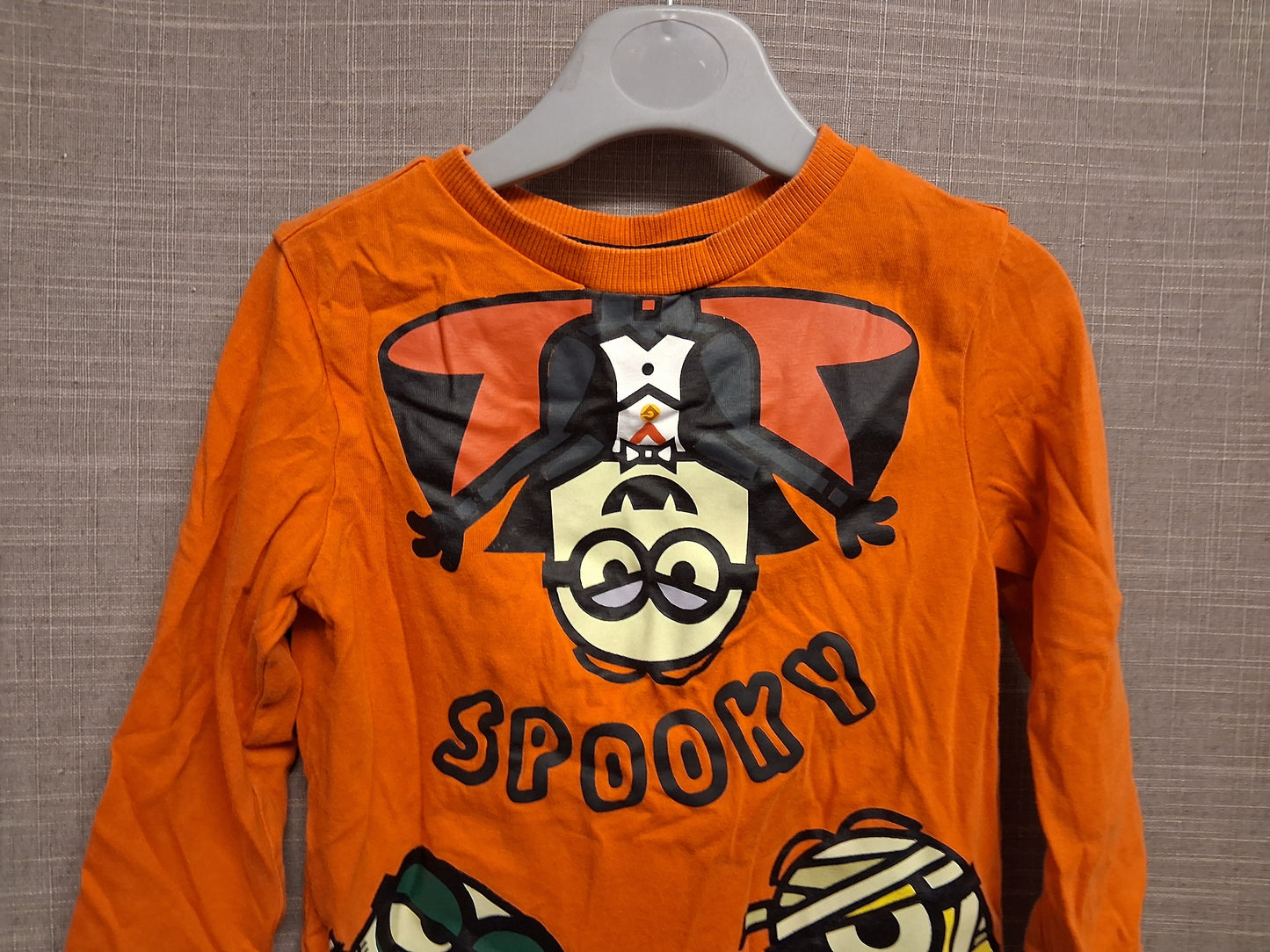 F&F Minions Theme Halloween Long Sleeve T-Shirt Orange Age 18-24 Months