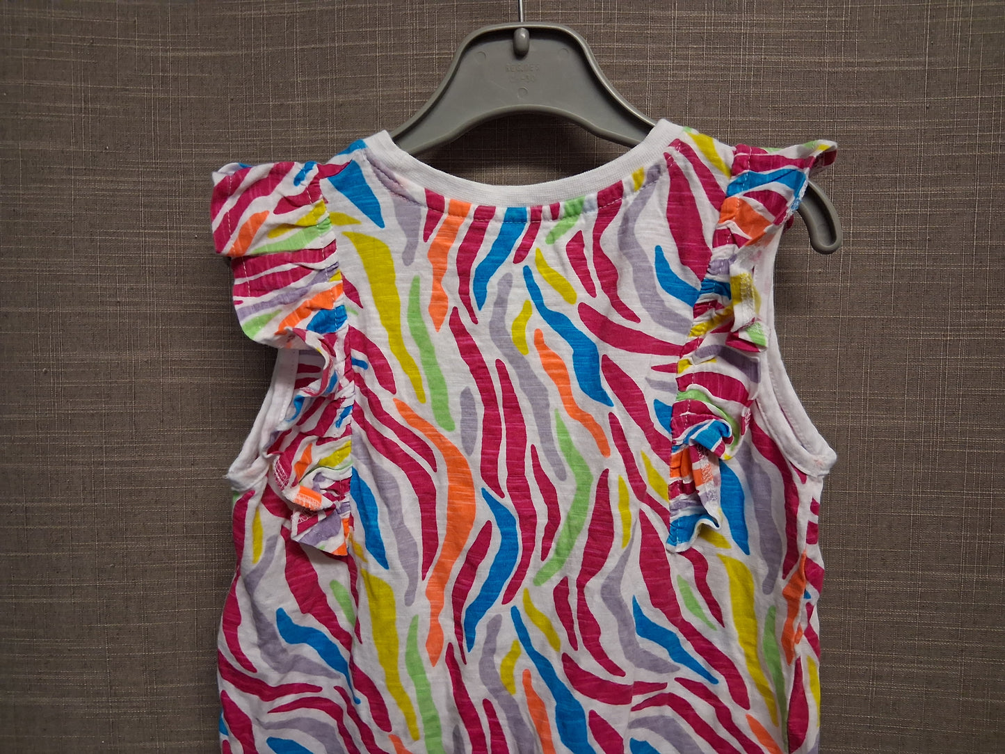 Dunes Stores Girls Multicolour Striped Sleeveless T-Shirt Age 7-8 Years