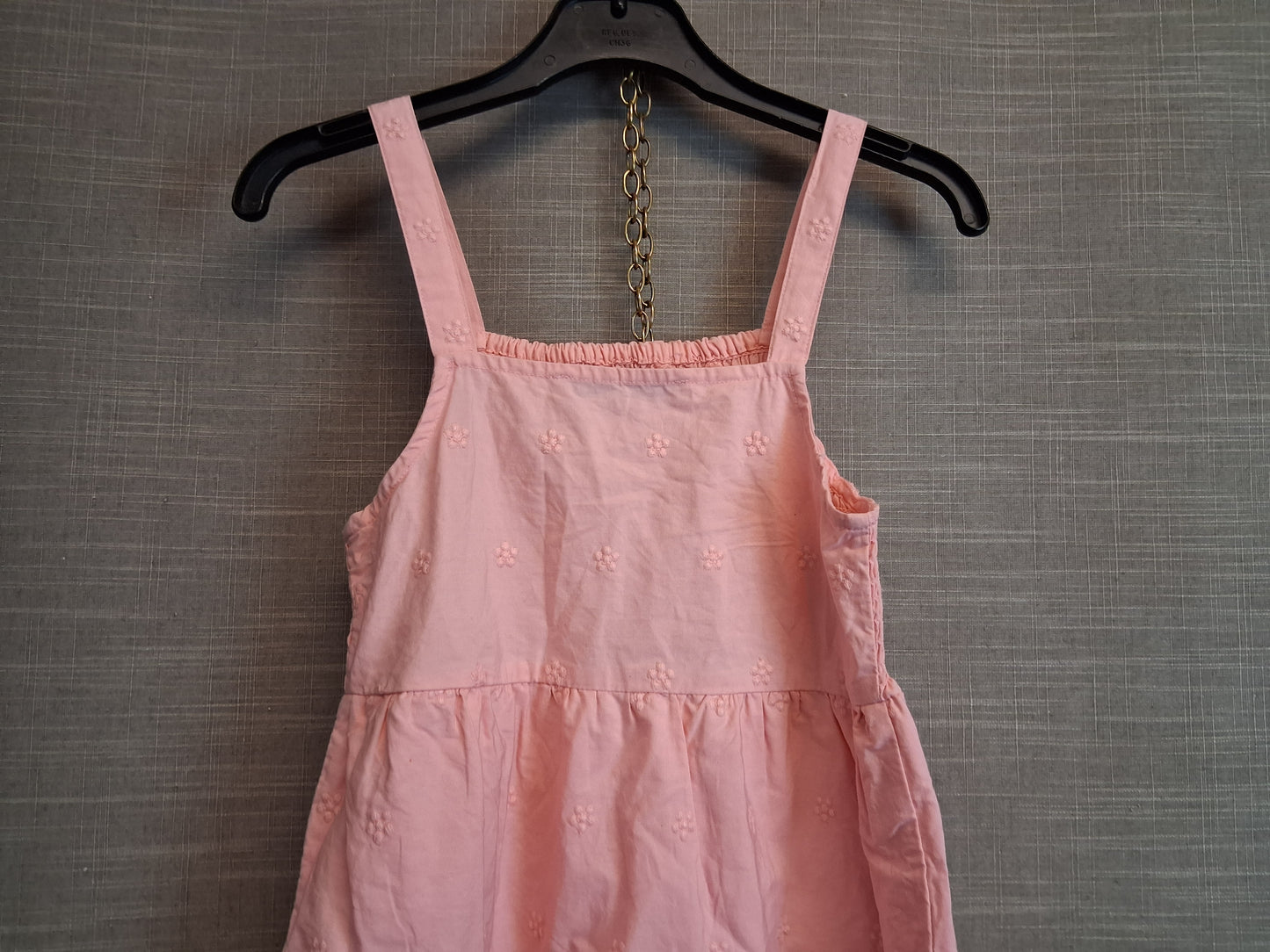 George Girls Pink Tiered Dress Cotton Age 8-9 Years
