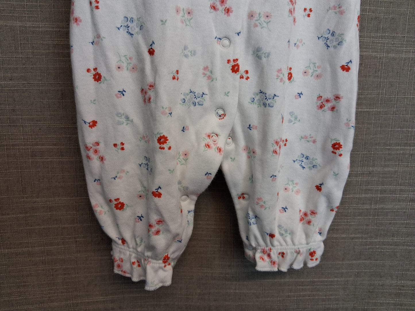 Nutmeg Girls White Floral Summer Romper Age Newborn