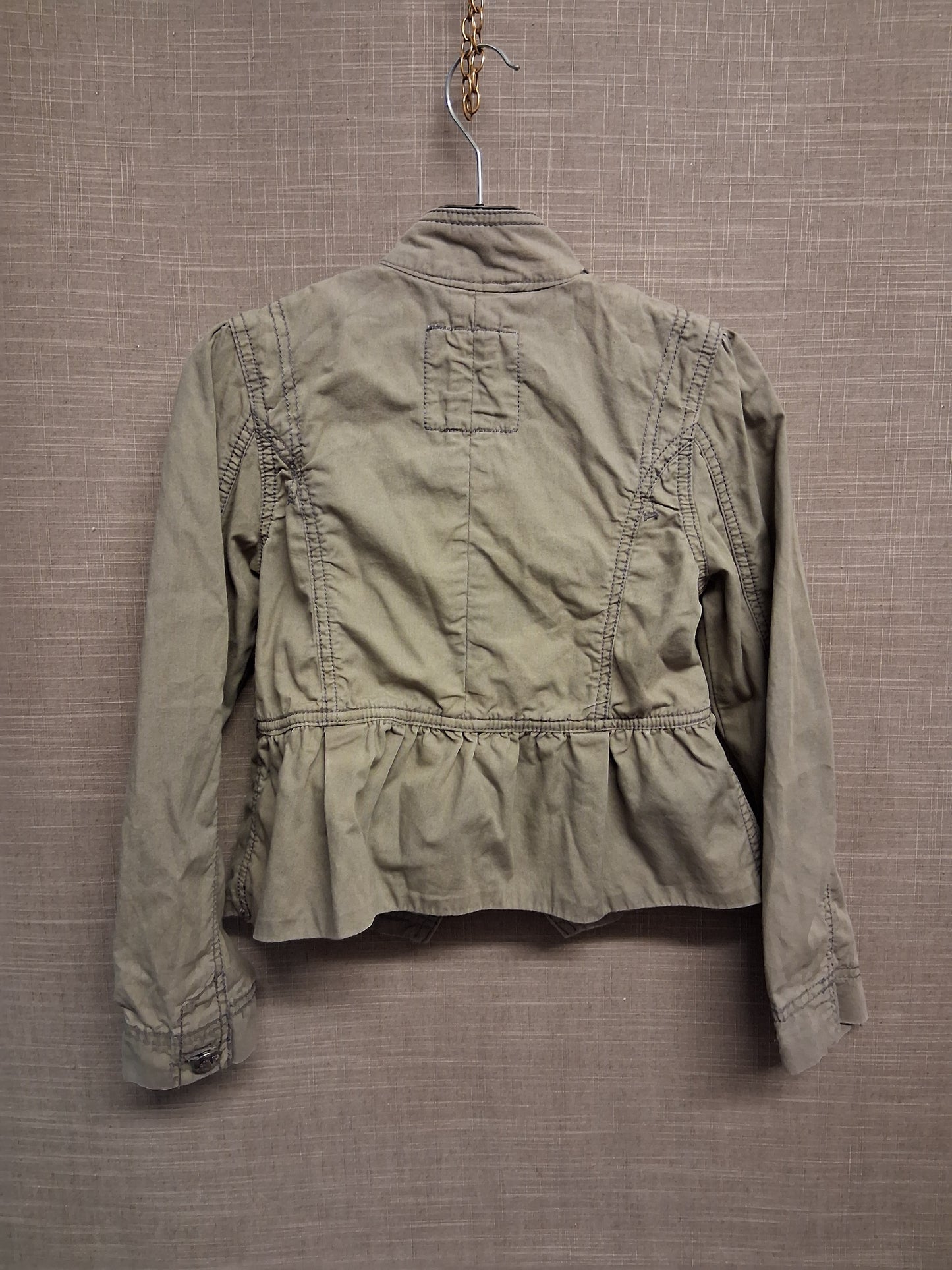 Next Girls Military Style Jacket Khaki Green Age 7-8 Years Vintage