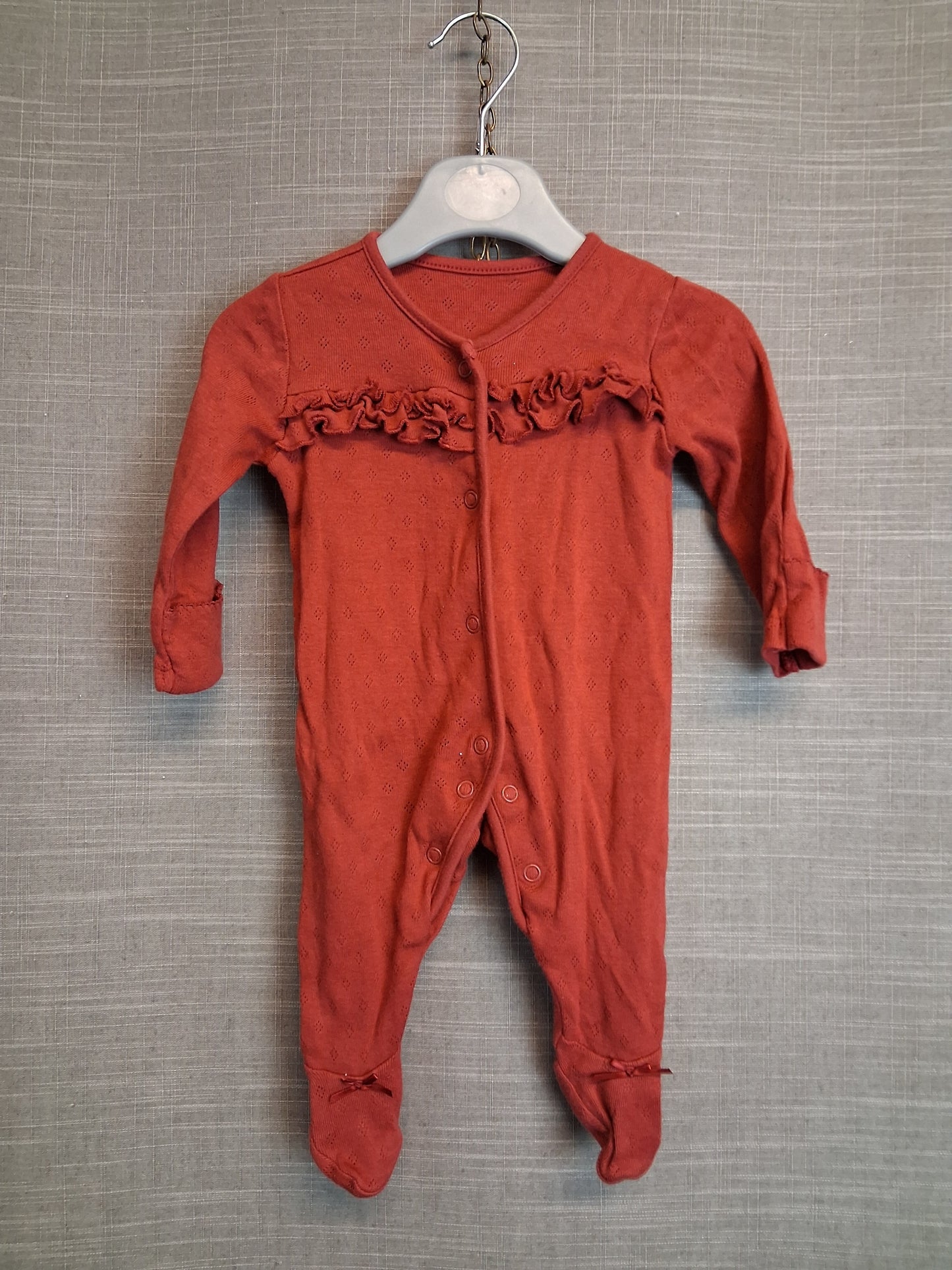 George Girls Red Sleepsuit Age Tiny Baby