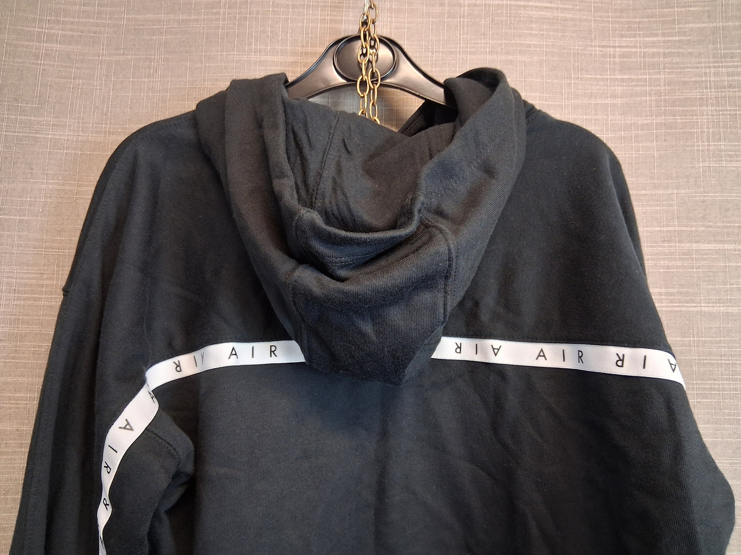 Nike Air Girls Hoodie Black Spellout Logo Age 12-13 Years