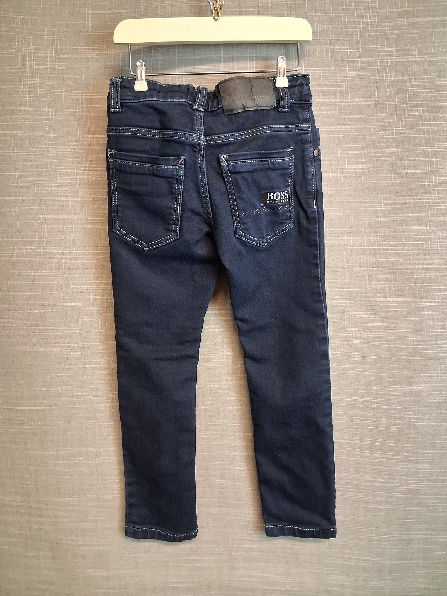 Hugo Boss Boys Skinny Jeans Darkwash Blue Adjustable Waist Age 6 Years